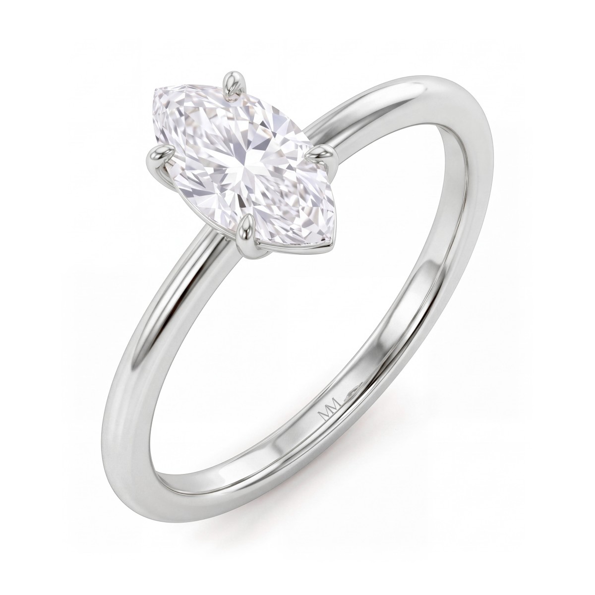 Willow - anello di fidanzamento solitario con moissanite marquise