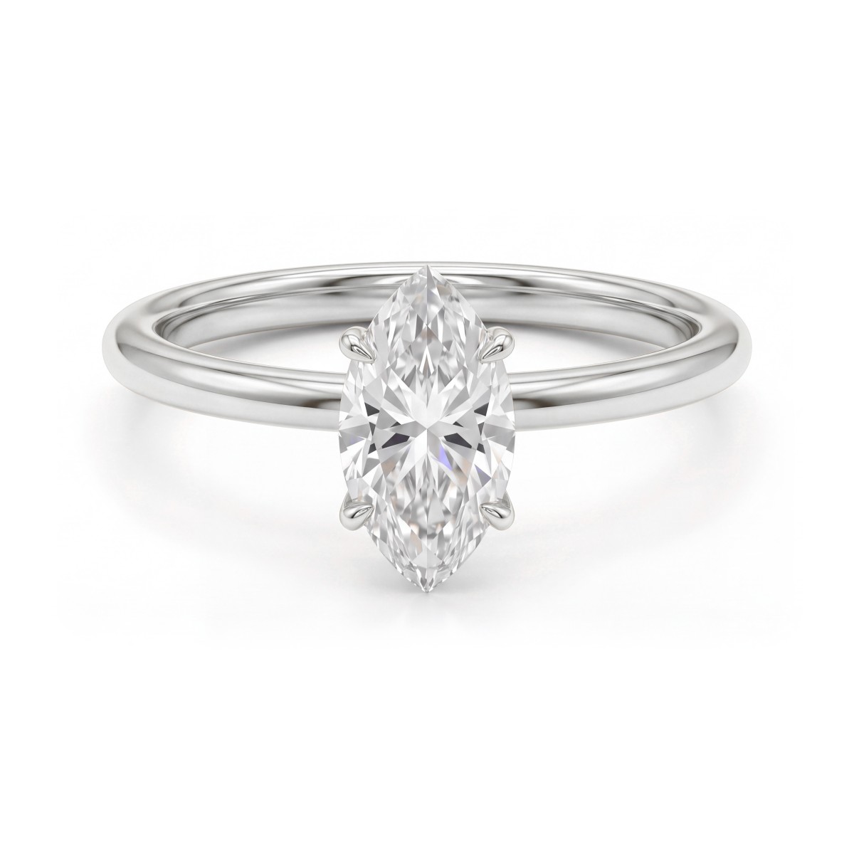 Willow - anello di fidanzamento solitario con moissanite marquise