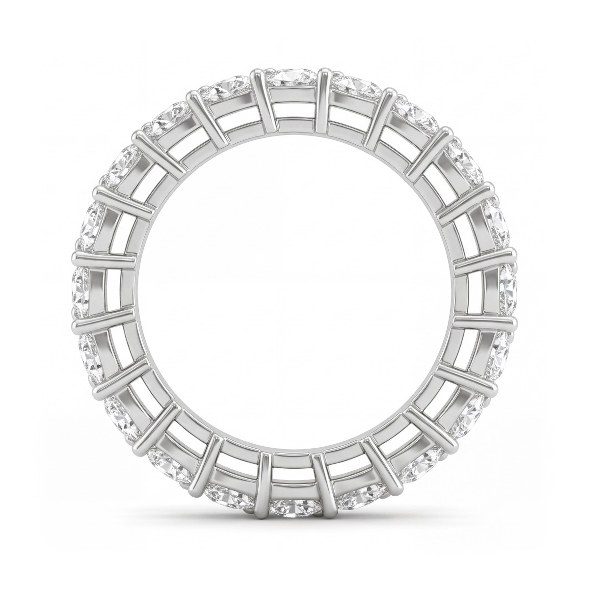 Laurel - anello eternity a tutto giro con pietre inclinate di moissanite di taglio a goccia
