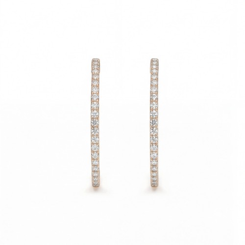 Orbita - orecchini a cerchio eternity con dettagli in moissanite
