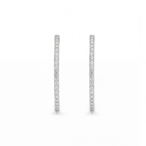 Orbita - orecchini a cerchio eternity con dettagli in moissanite