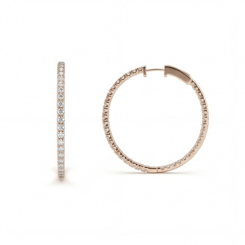 Orbita - orecchini a cerchio eternity con dettagli in moissanite