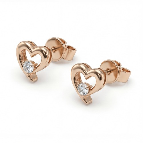 Essence - orecchini a cuore con moissanite