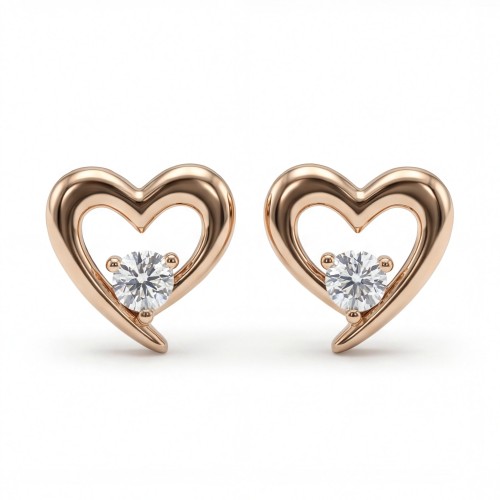 Essence - orecchini a cuore con moissanite