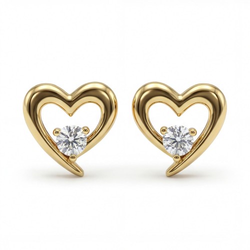 Essence - orecchini a cuore con moissanite