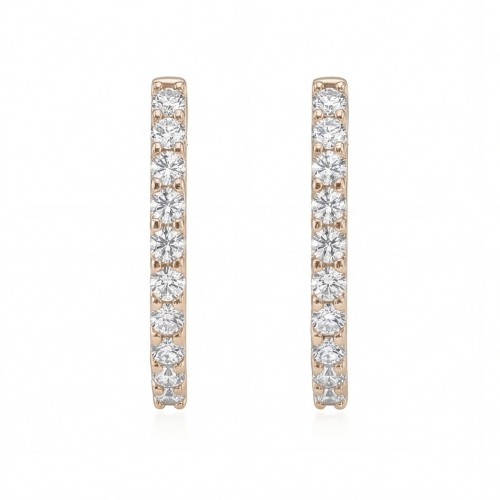 Pristine - piccoli orecchini a cerchio huggie con moissanite