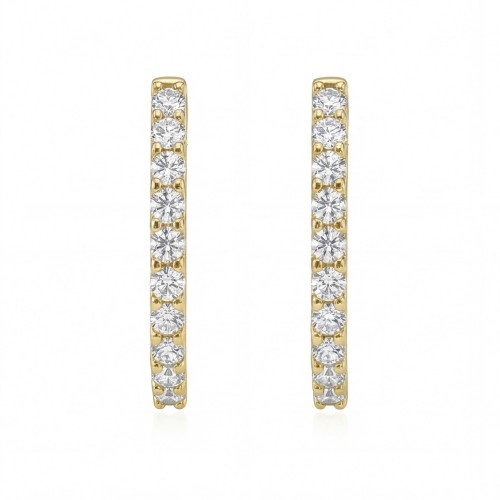 Pristine - piccoli orecchini a cerchio huggie con moissanite