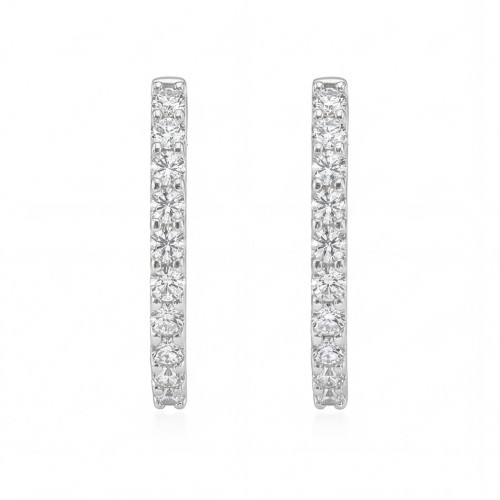 Pristine - piccoli orecchini a cerchio huggie con moissanite