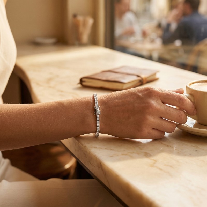 Bracciali con moissanite