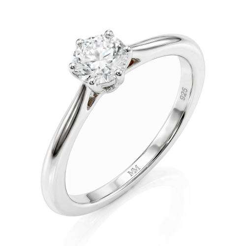 Ella - anello di fidanzamento solitario con moissanite