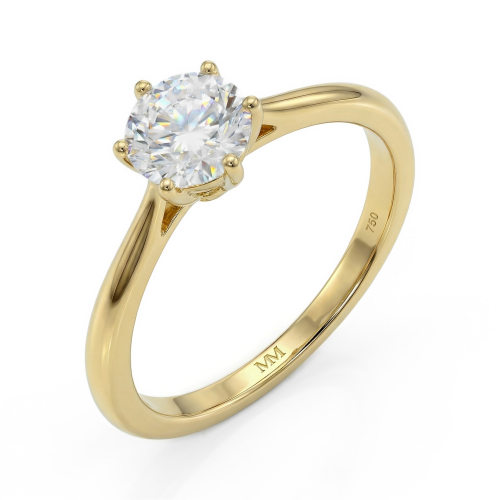 Ella - anello di fidanzamento solitario con moissanite