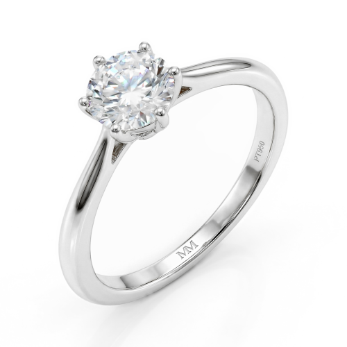 Ella - anello di fidanzamento solitario con moissanite