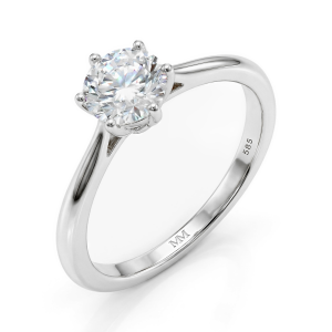 Ella - anello di fidanzamento solitario con moissanite