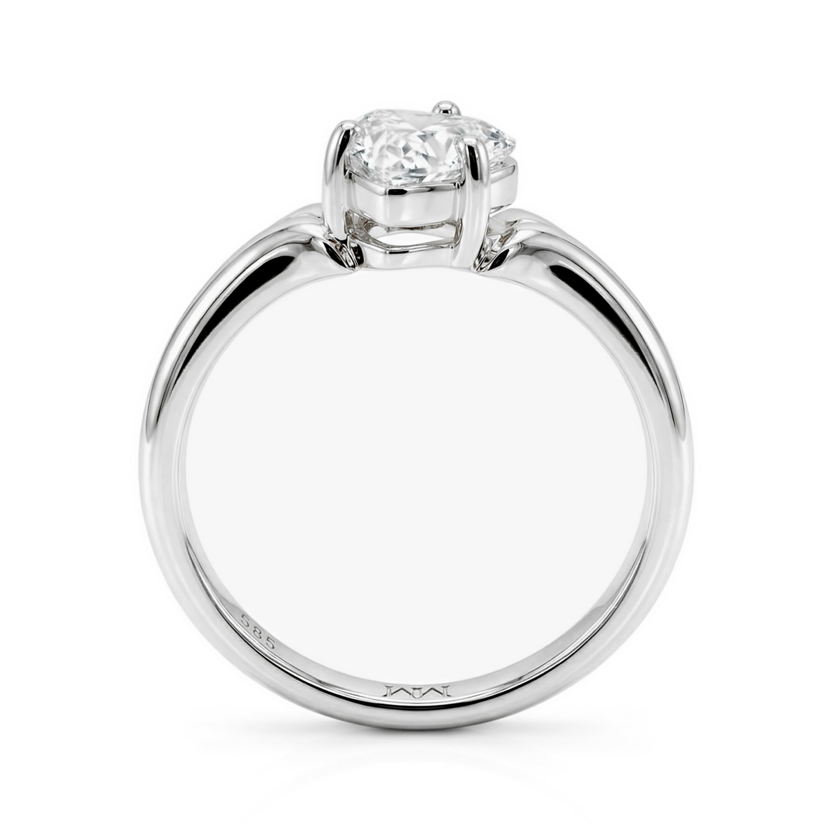 Elysia - anello solitario con moissanite dal taglio trillion