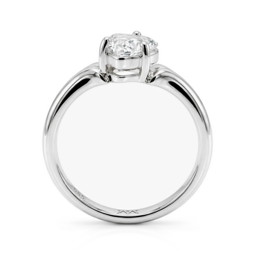 Elysia - anello solitario con moissanite dal taglio trillion