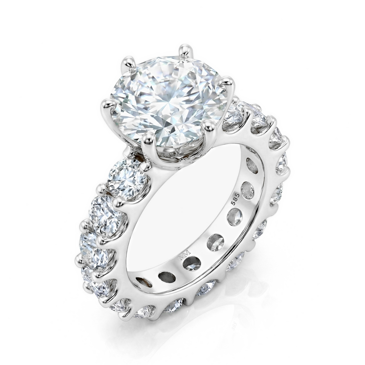 Solstice - anello di fidanzamento eternity grande con moissanite