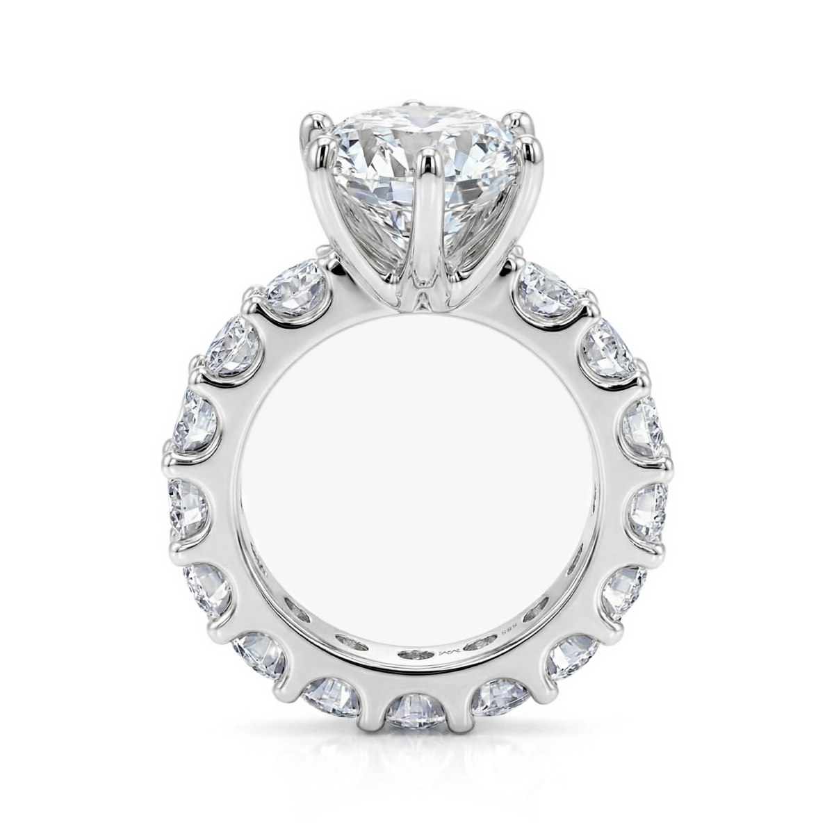 Solstice - anello di fidanzamento eternity grande con moissanite