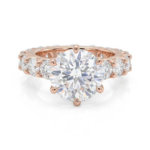Solstice - anello di fidanzamento eternity imponente con moissanite