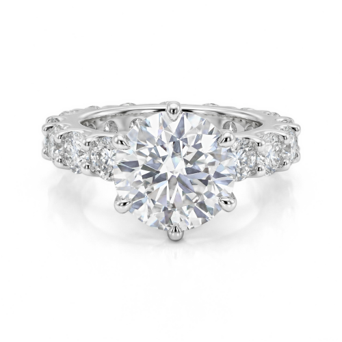 Solstice - anello di fidanzamento eternity imponente con moissanite
