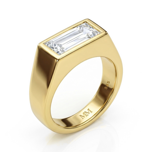 Maxton - anello da uomo con moissanite rettangolare
