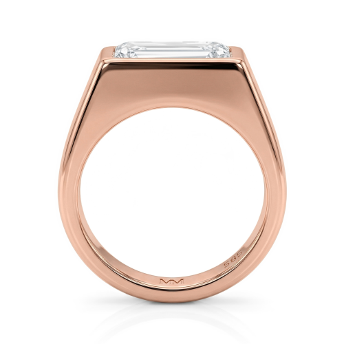 Maxton - anello da uomo con moissanite rettangolare