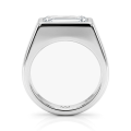 Maxton - anello da uomo con moissanite rettangolare