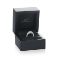 Lustrina - anello con moissanite ovale e accenti scintillanti