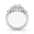 Lustrina - anello con moissanite ovale e accenti scintillanti