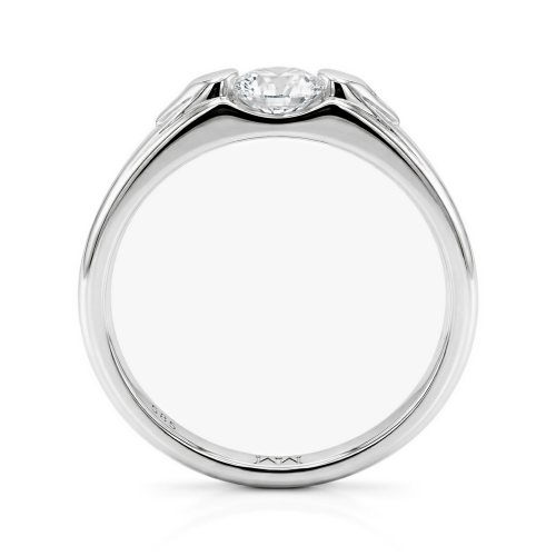 Onyx - anello da uomo con moissanite e pietre laterali d’accento