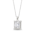Quadra - ciondolo solitario classico con moissanite dal taglio radiant