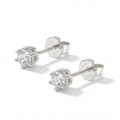 Zephyra - eleganti orecchini a lobo con moissanite e chiusura a vite