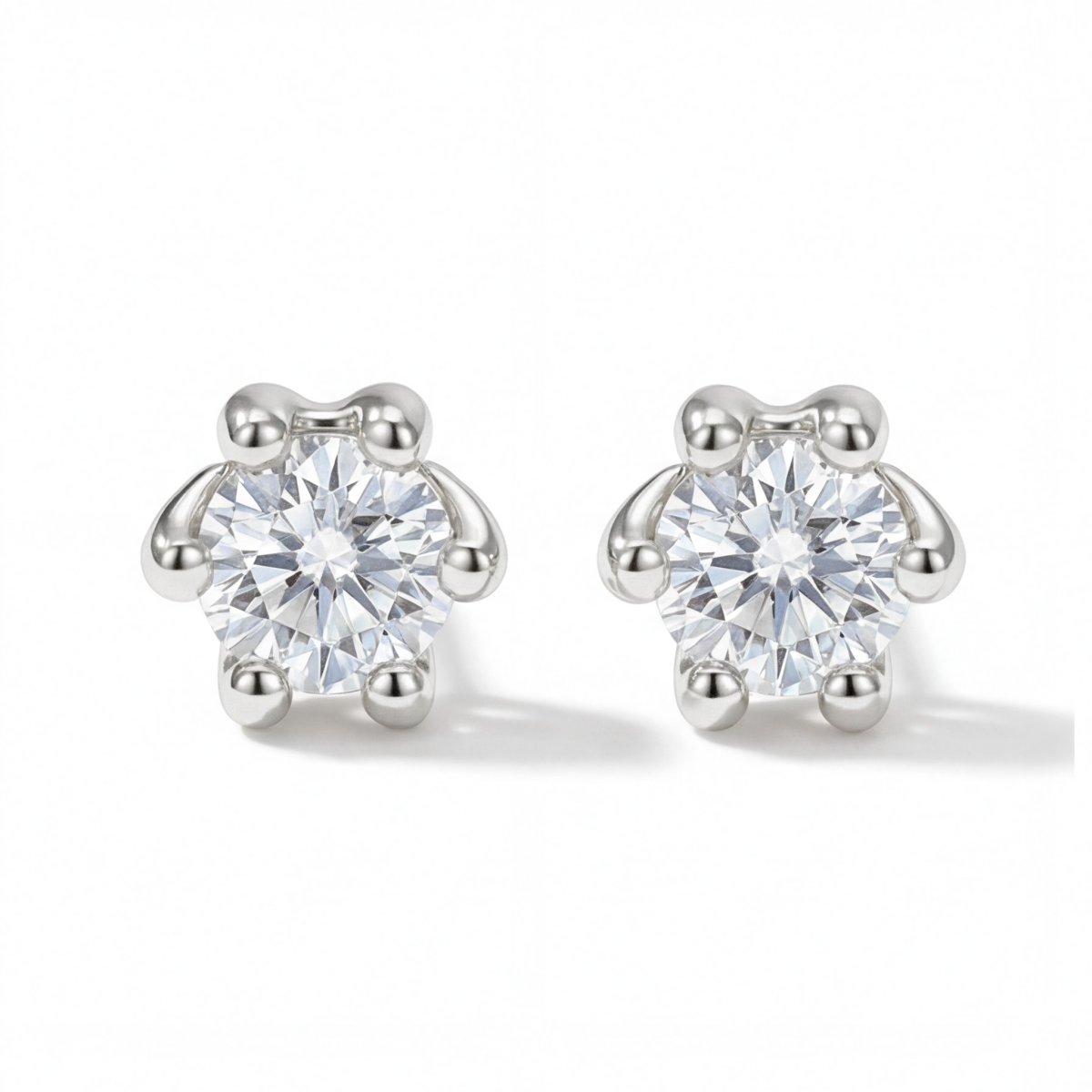 Zephyra - eleganti orecchini a lobo con moissanite e chiusura a vite