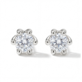 Zephyra - eleganti orecchini a lobo con moissanite e chiusura a vite