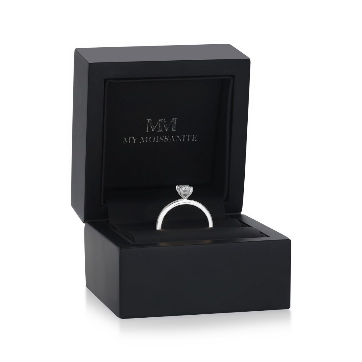 Ovalique - anello di fidanzamento solitario classico con moissanite ovale