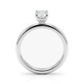 Ovalique - anello di fidanzamento solitario classico con moissanite ovale