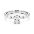 Ovalique - anello di fidanzamento solitario classico con moissanite ovale