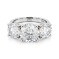 Triadique - classico anello trilogy di fidanzamento con moissanite