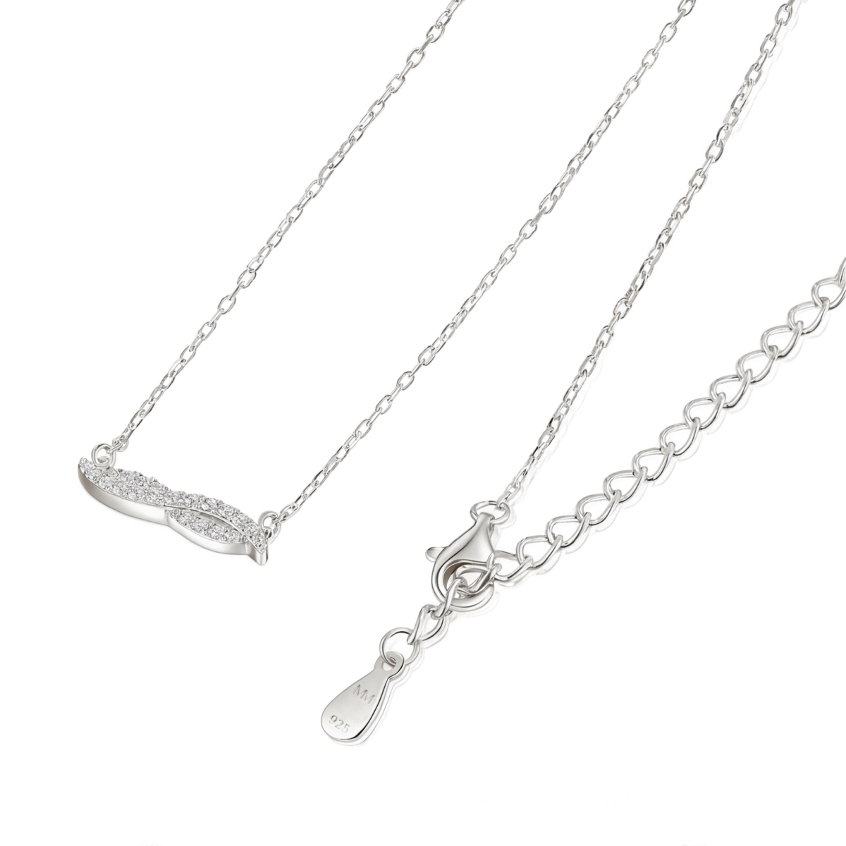 Astrid - collana con moissanite d’ispirazione marquise e incastonatura a pavé