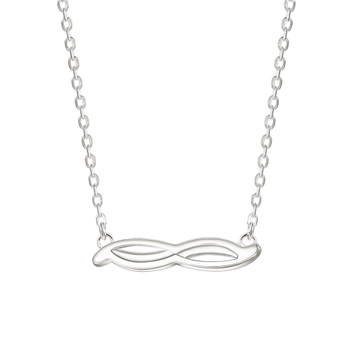Astrid - collana ispirata al taglio marquise con moissanite e incastonatura a pavé