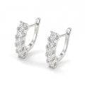 Cascade - orecchini a cerchio lineari con moissanite