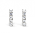 Cascade - orecchini a cerchio lineari con moissanite