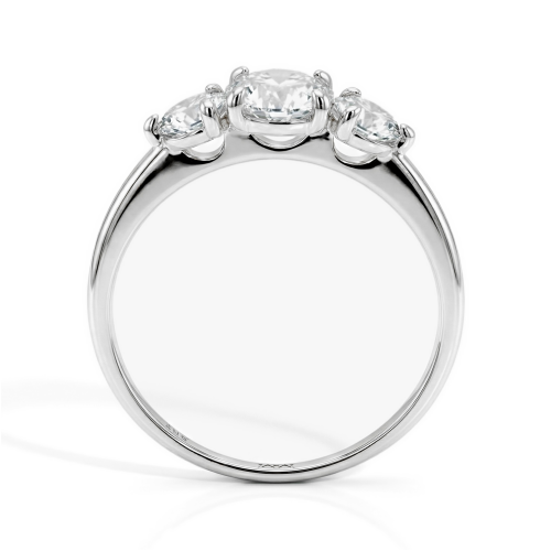 Aventine - anello con tre pietre di moissanite