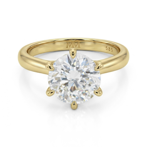 Circlique - anello solitario di fidanzamento con moissanite