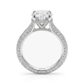 Cassiane - anello di fidanzamento con moissanite e pietre secondarie incastonate a pavé