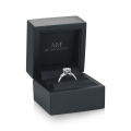 Viviette - anello di fidanzamento con moissanite taglio ovale e pietre secondarie taglio marquise