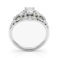 Fiorine - set nuziale con moissanite dal taglio ovale e design botanico