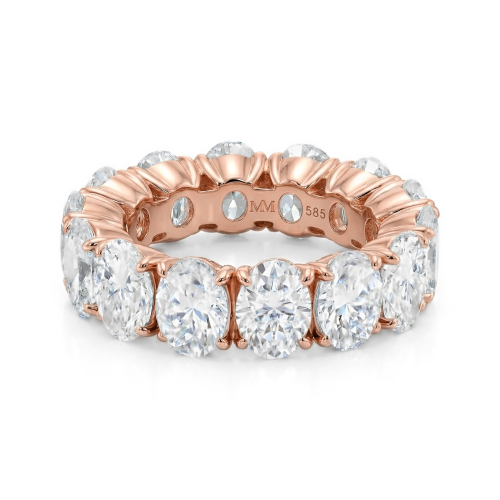 Daphne - anello eternity a tutto giro con moissanite dal taglio ovale