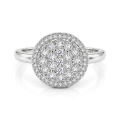 Cirilla - anello con pietre di moissanite raggruppate a pavé