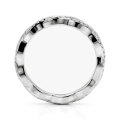 Seraph - anello eternity con moissanite e motivo a pavé intrecciato