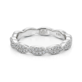 Seraph - anello eternity con moissanite e motivo a pavé intrecciato